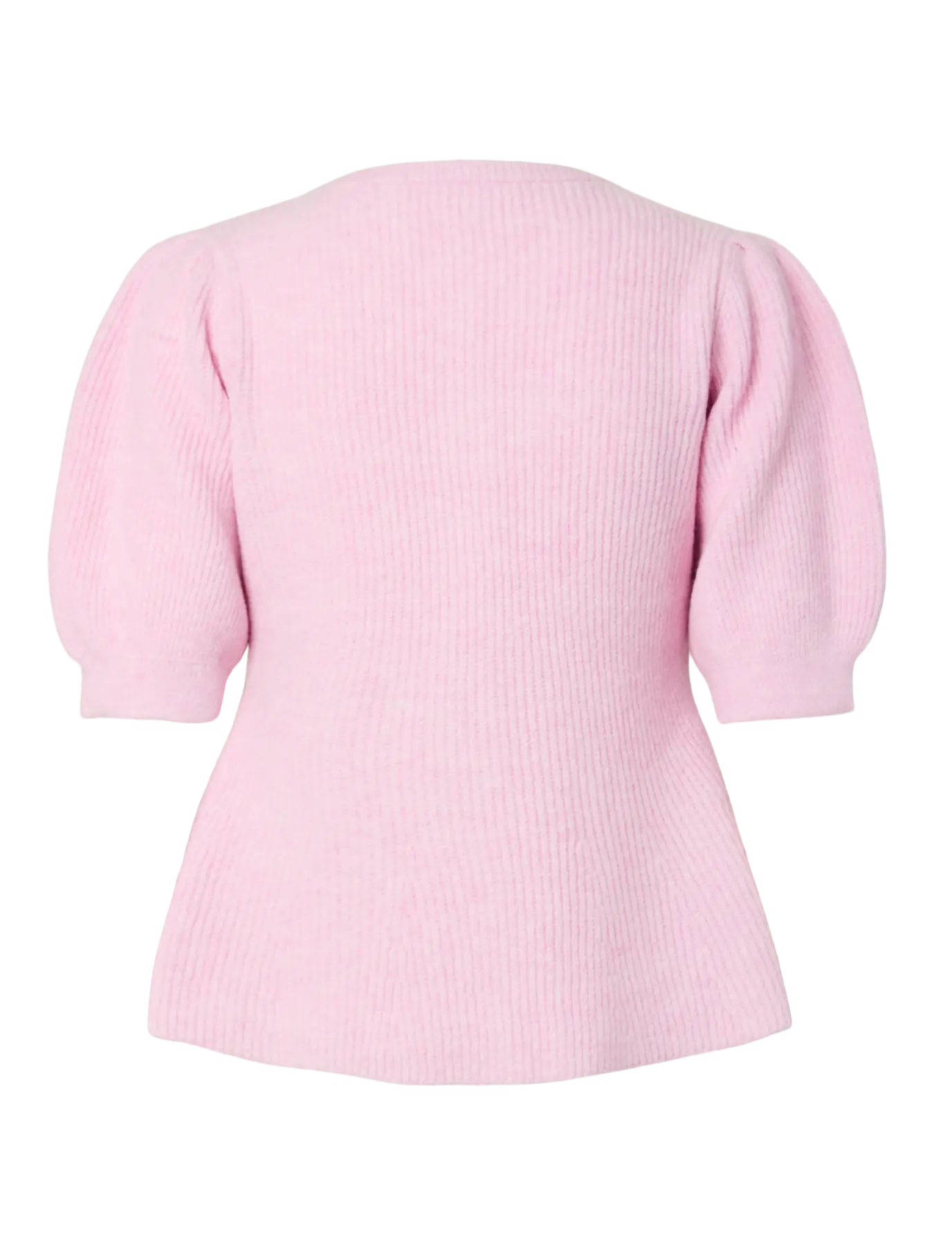PCSILLY SS PUFF KNIT CARDIGAN PINK