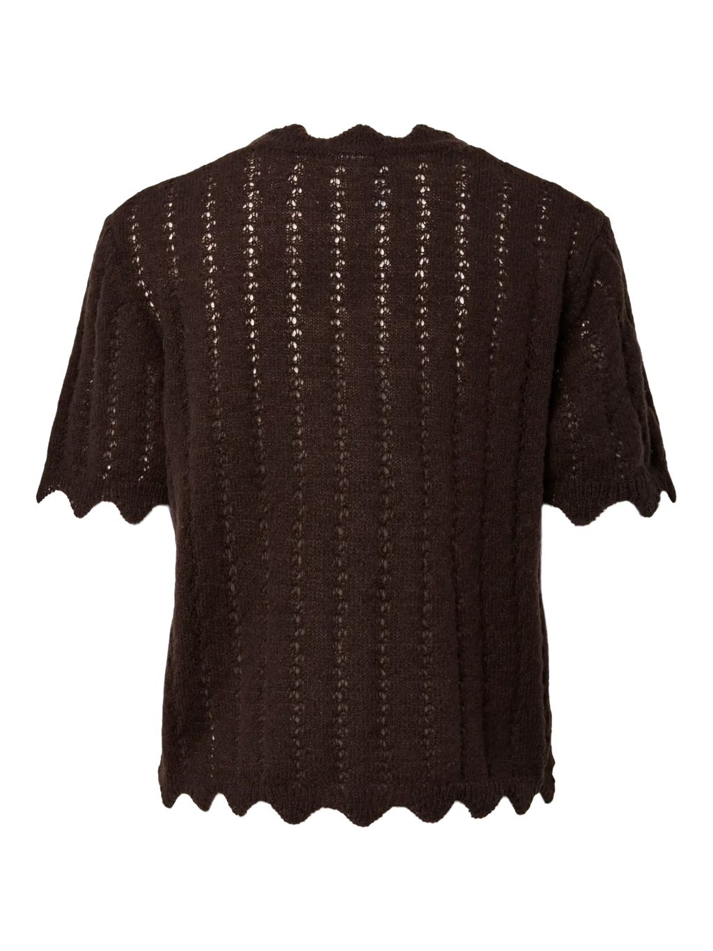 PCADA SS V-NECK KNIT CARDIGAN GANACHE