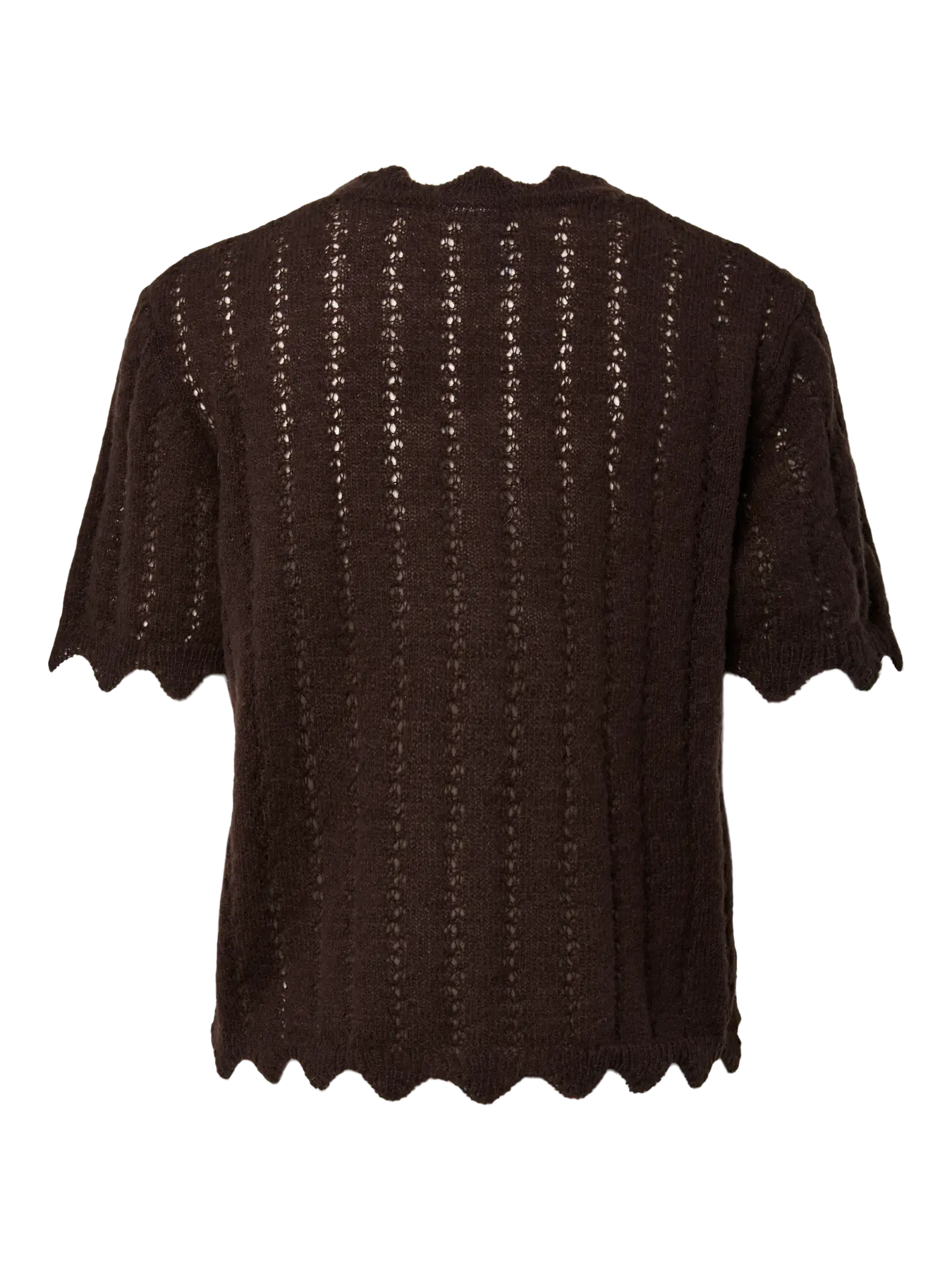 PCADA SS V-NECK KNIT CARDIGAN GANACHE