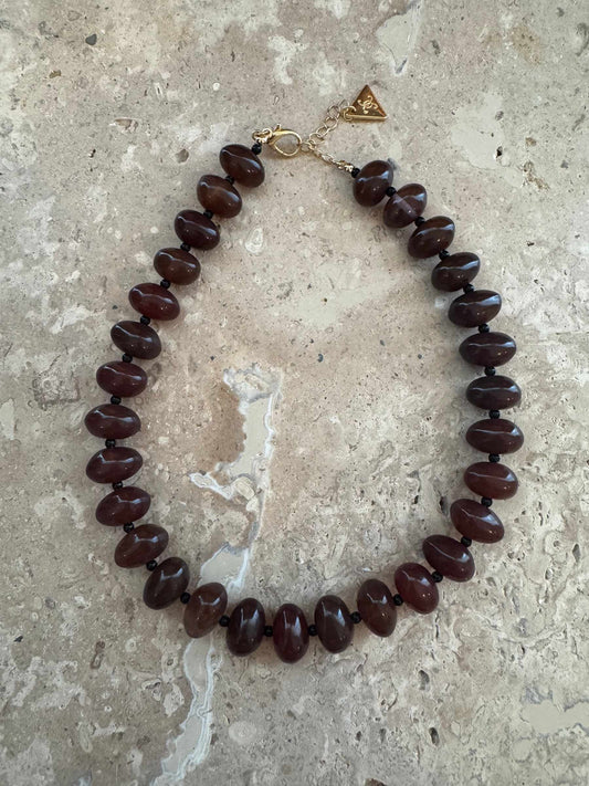 Arta Bead Necklace Black