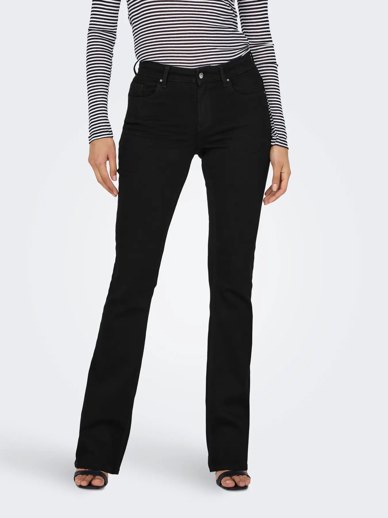 ONLBLUSH MID FLARED JEANS BLACK