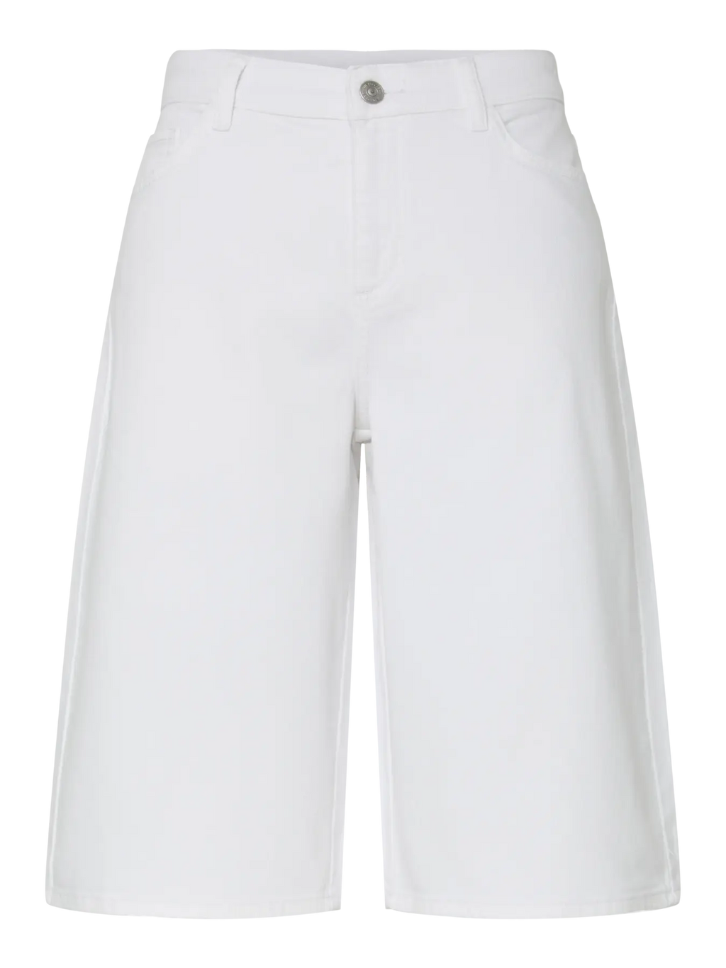 PCSKY MW DENIM JORTS WHITE