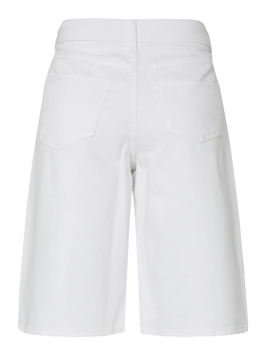 PCSKY MW DENIM JORTS WHITE