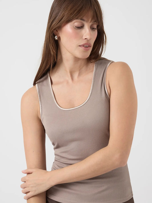 YASPALOMA TANK TOP TAUPE GRAY