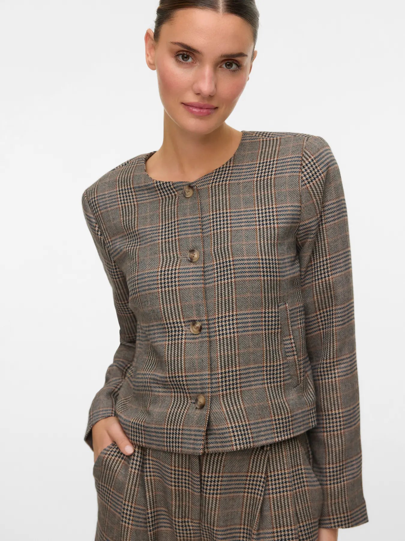 VMSTINA LS CHECK BLAZER