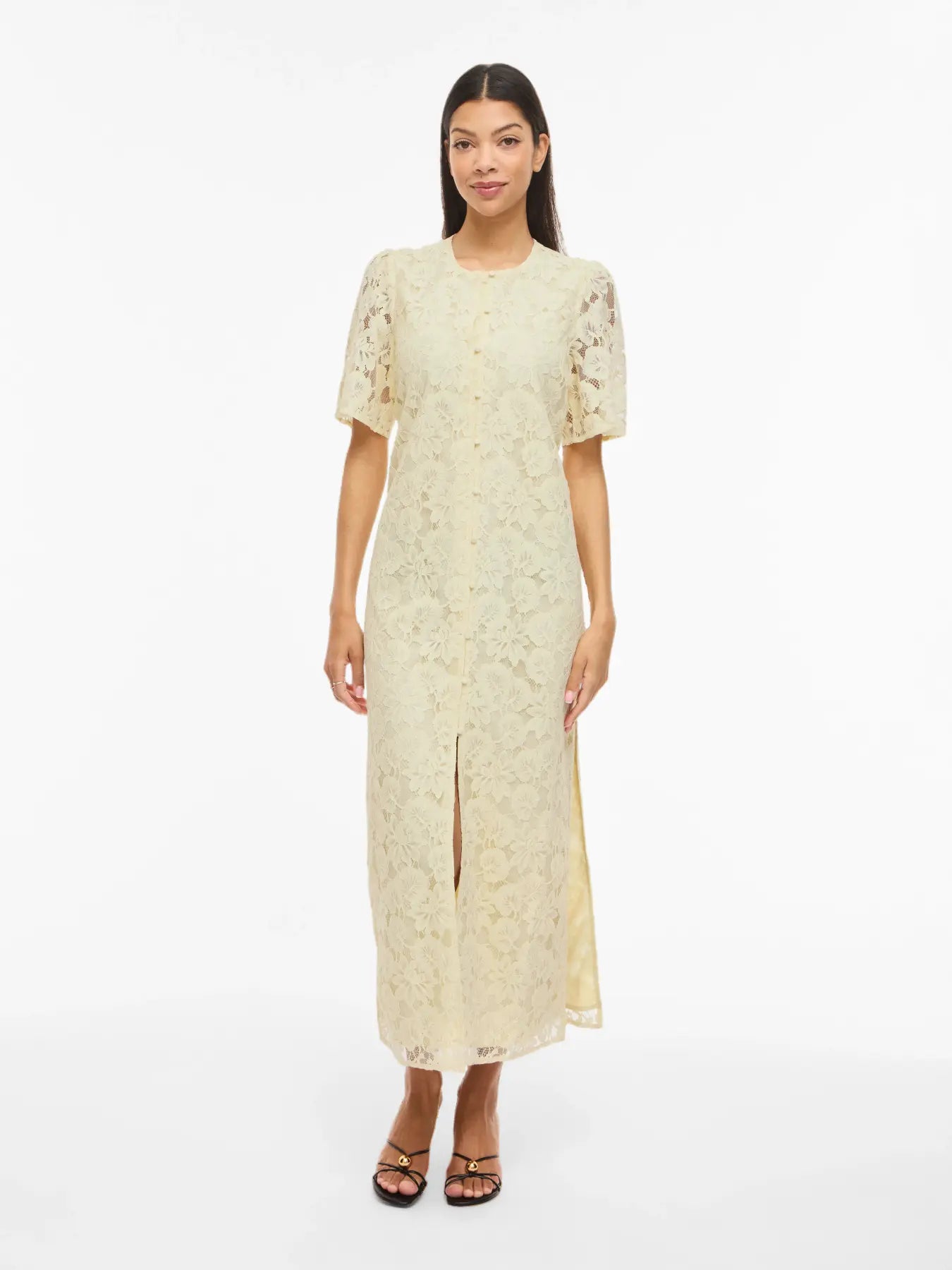 VIMALA 2/4 SLEEVE LACE DRESS
