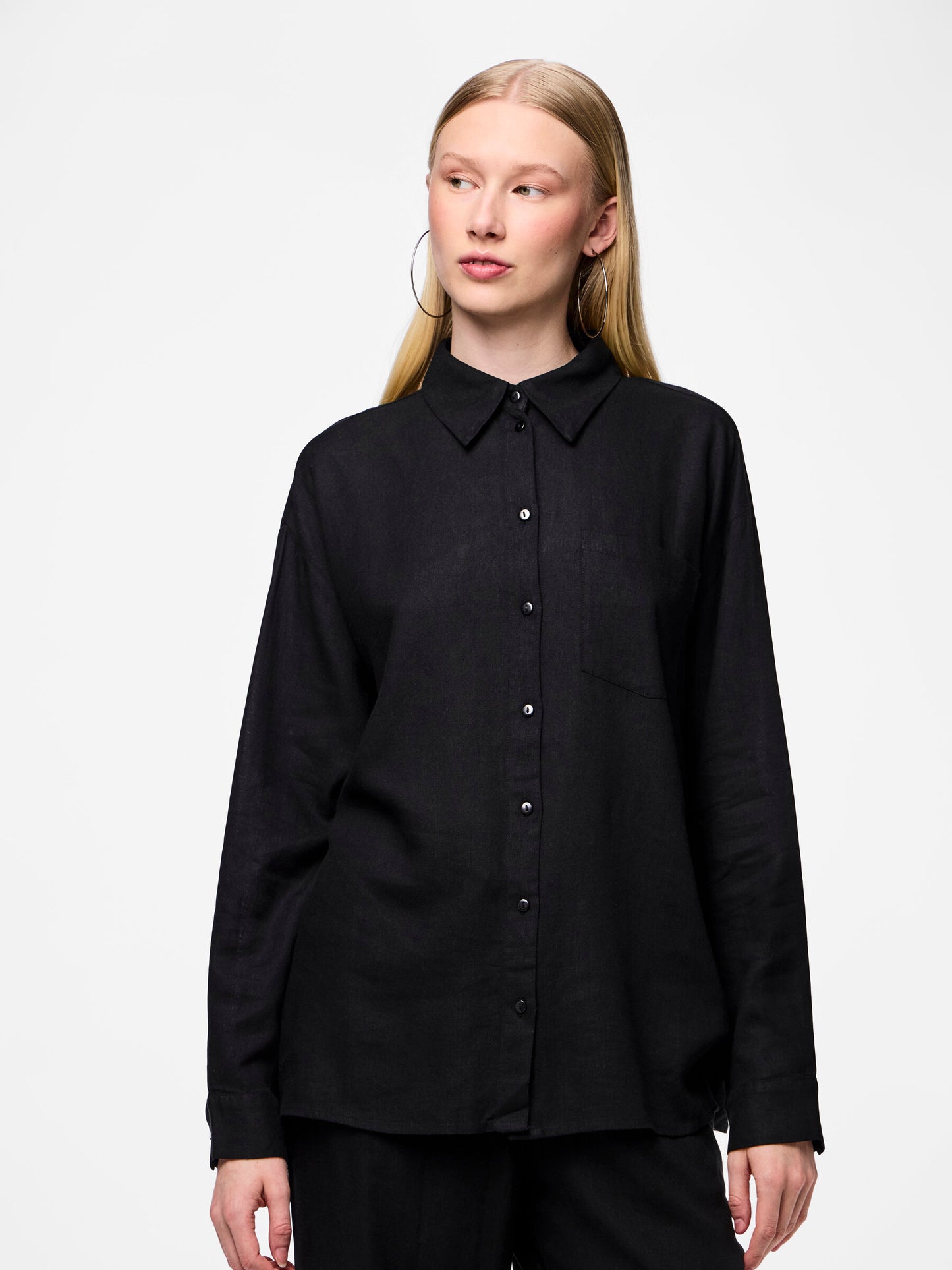 PCPIA LS LOOSE SHIRT BLACK