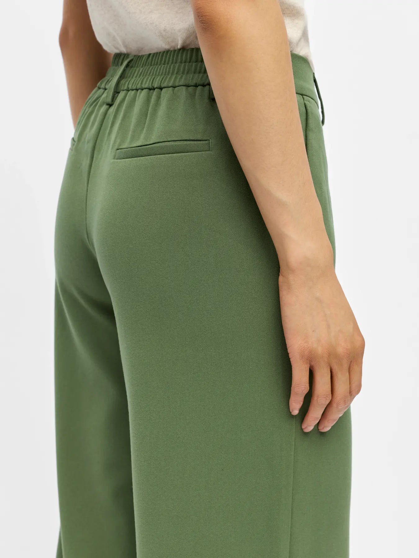 OBJLISA WIDE PANT BRONZE GREEN