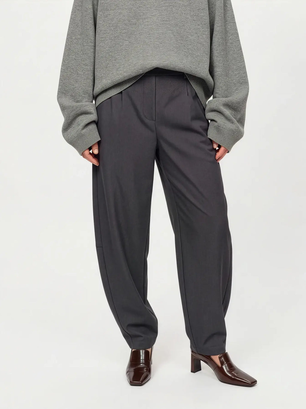 OBJLISA HW ANKLE BARREL PANT MGM