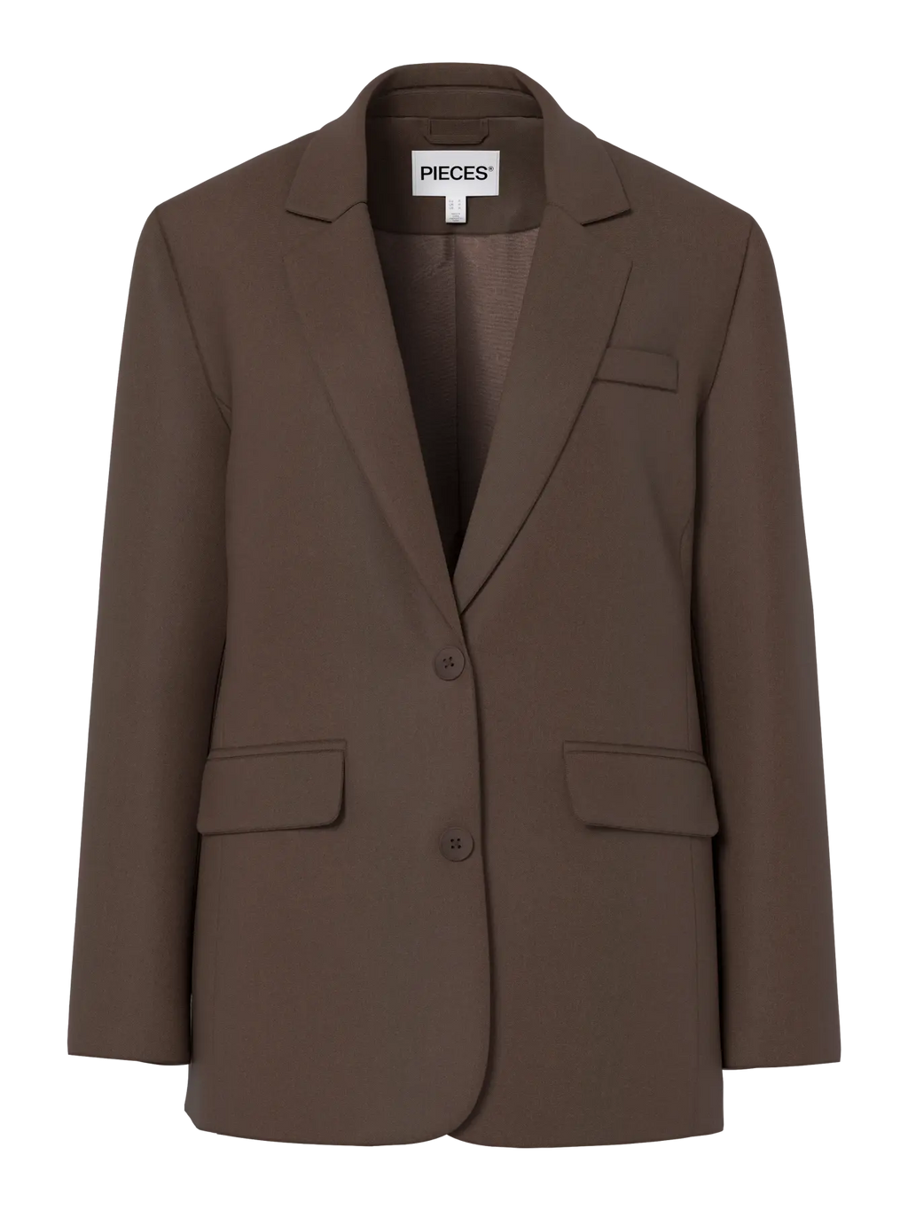 PCKAMIL LS LOOSE BLAZER HOT FUDGE