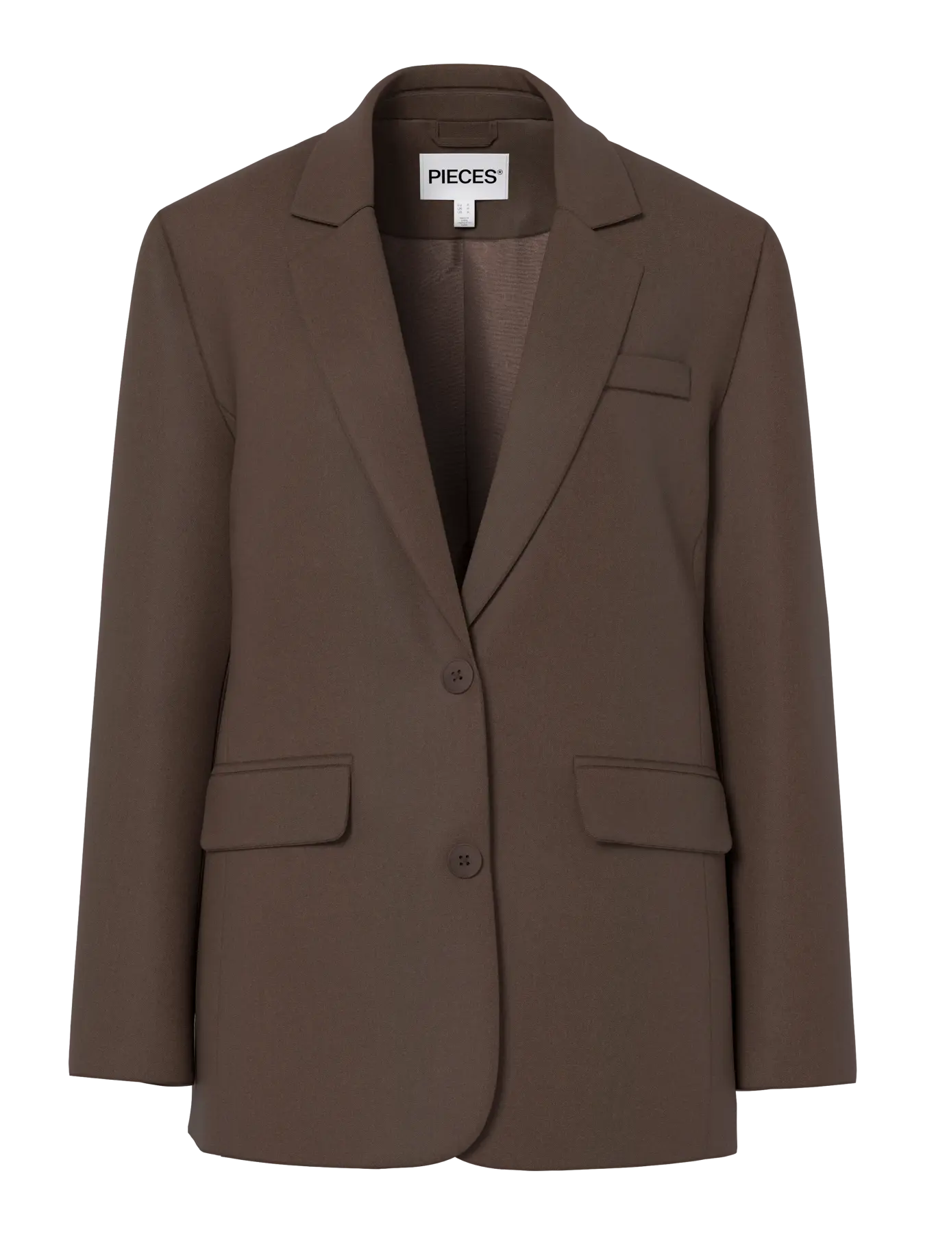 PCKAMIL LS LOOSE BLAZER HOT FUDGE