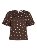 VIELLETTE 2/4 SATIN PUFF TOP