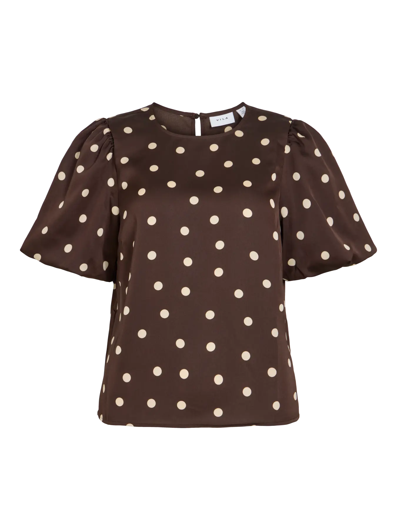 VIELLETTE 2/4 SATIN PUFF TOP