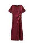 VMCHARM SS O-NECK CALF DRESS WINDSOR WINE