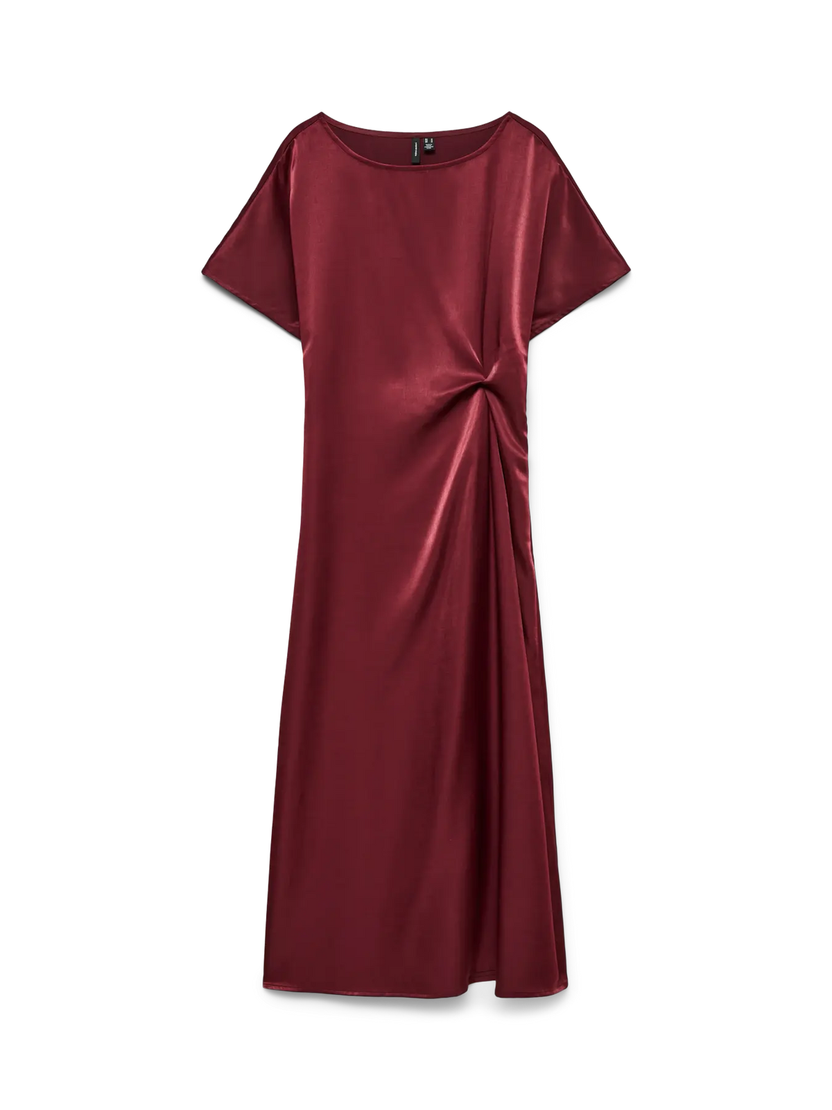 VMCHARM SS O-NECK CALF DRESS WINDSOR WINE