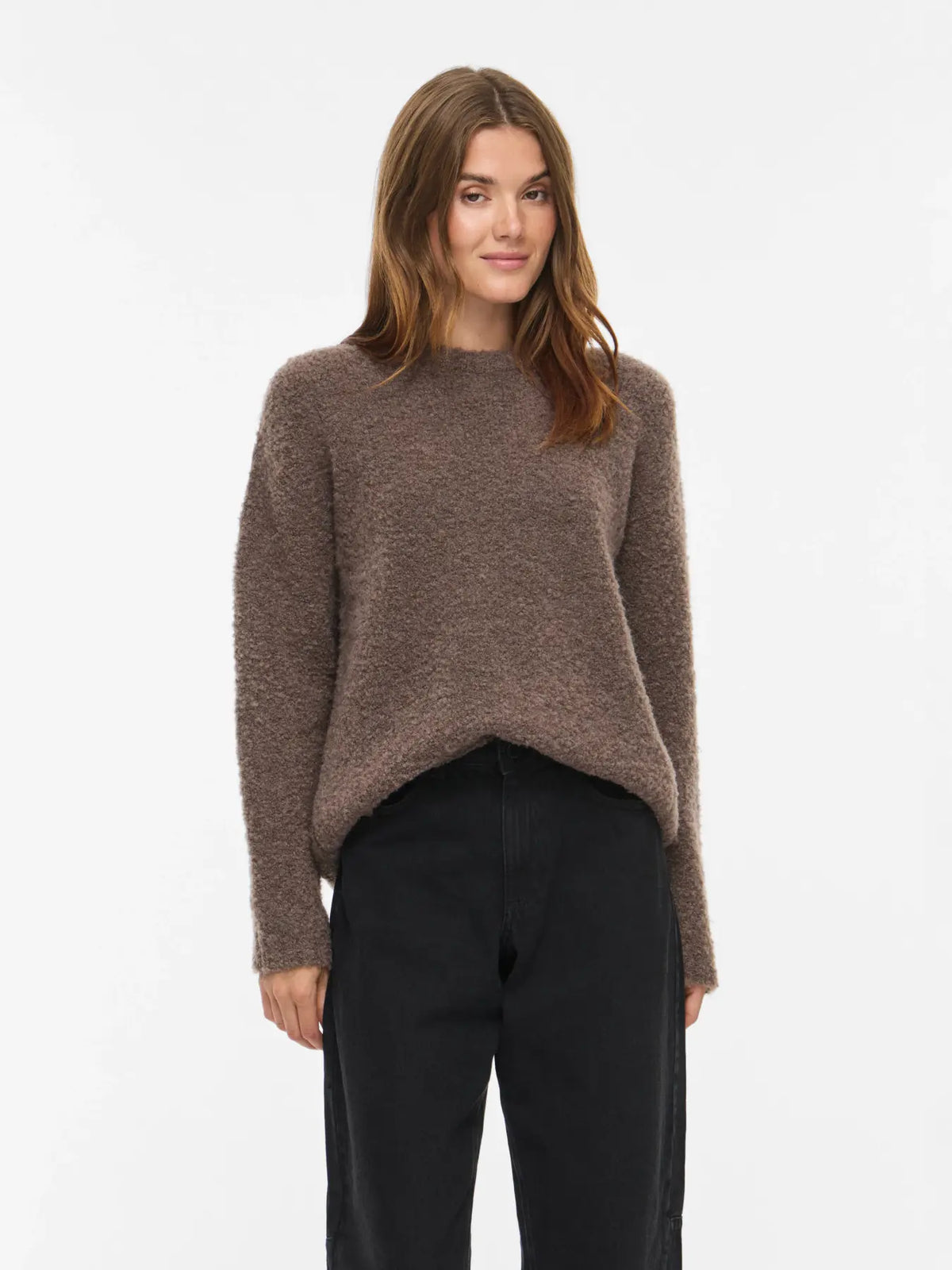 VIDAYA O-NECK L/S KNIT TOP FALCON