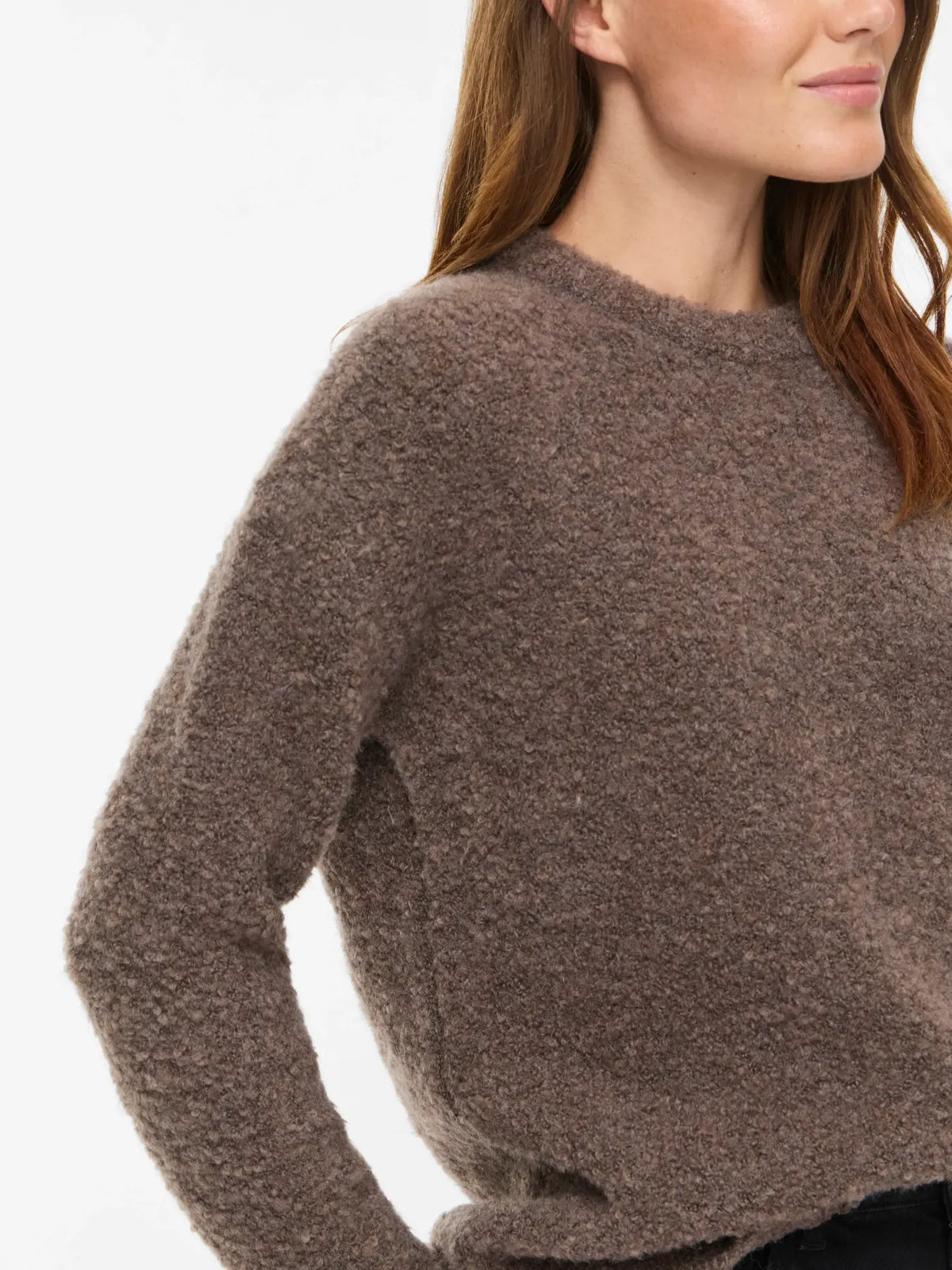 VIDAYA O-NECK L/S KNIT TOP FALCON