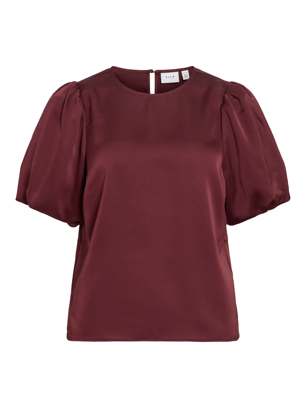 VIELLETTE 2/4 SATIN PUFF TOP PORT ROYAL