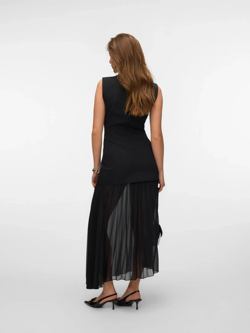 VMFIVA SL LONG PLEATED DRESS