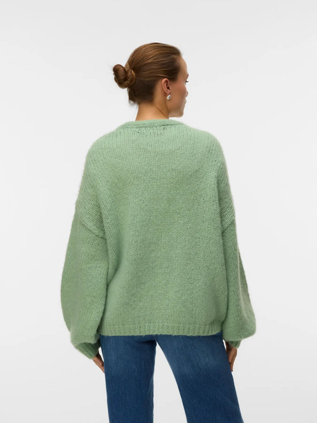 VMMAYBE LS OPEN CARDIGAN MISTLETOE