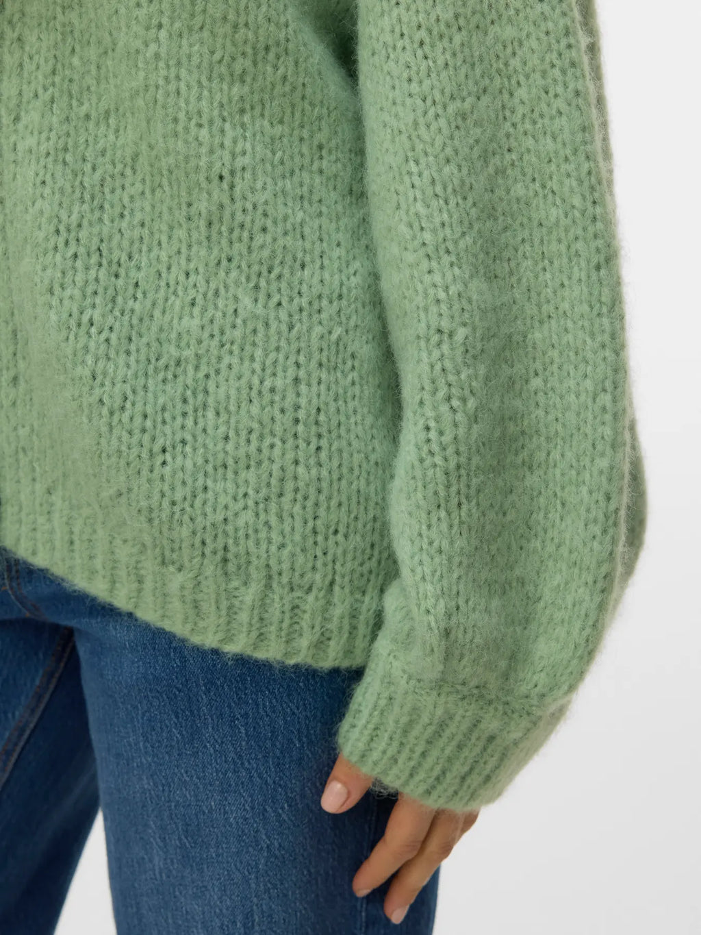 VMMAYBE LS OPEN CARDIGAN MISTLETOE