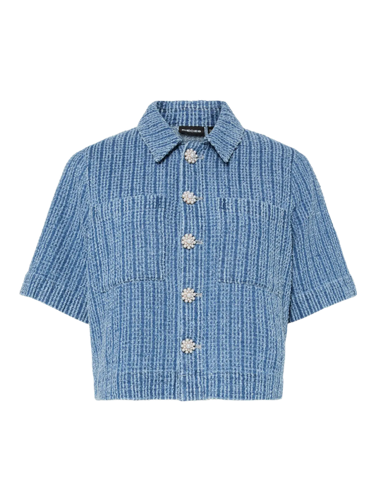 PCMALBA SS DENIM SHIRT