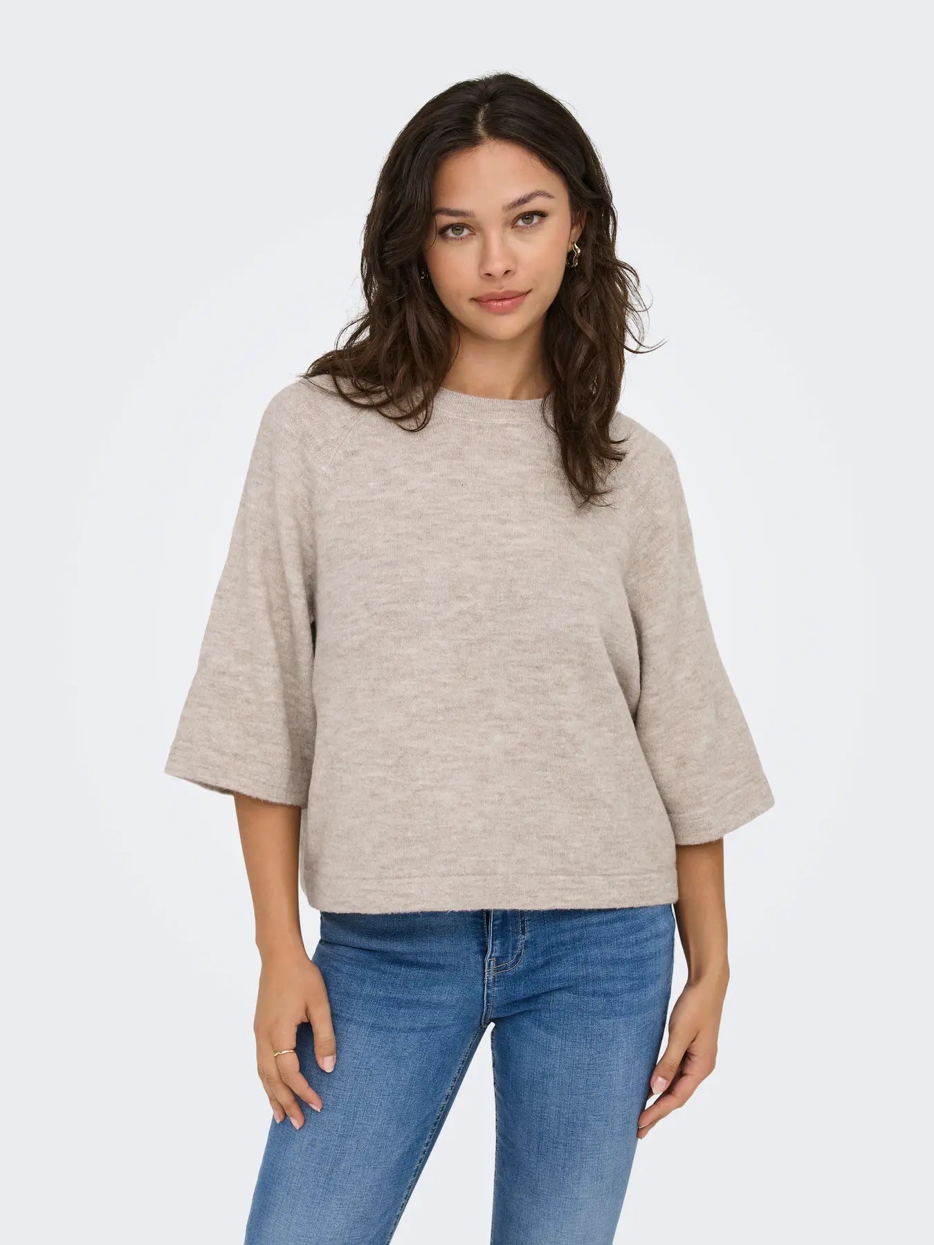 ONLSIMONI 3/4 PULLOVER BEIGE
