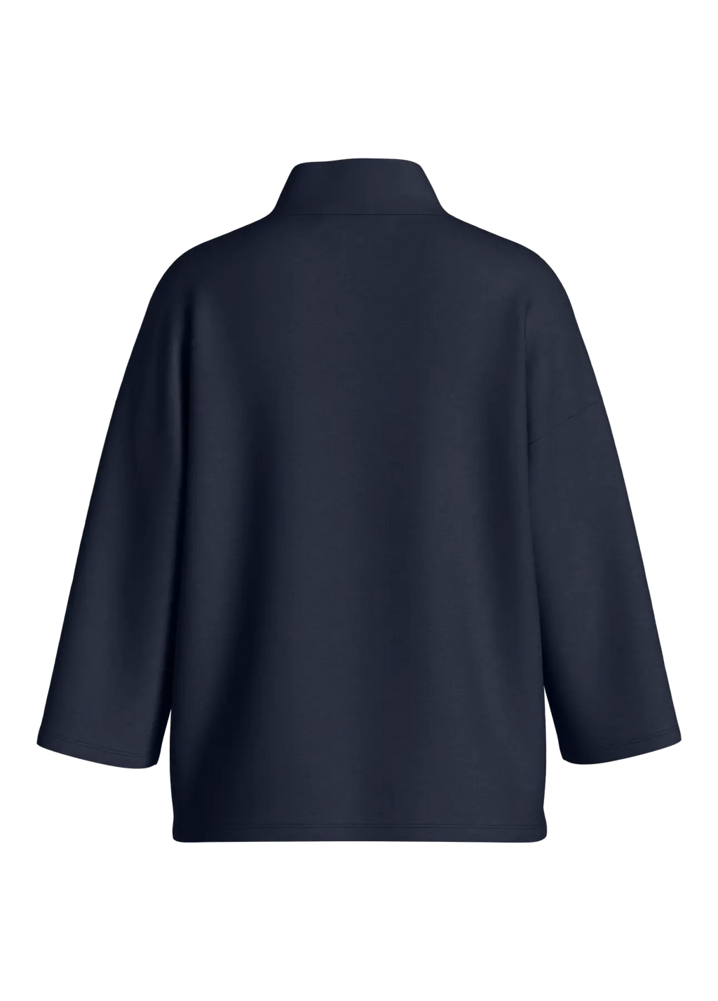 VISIFFI HIGH NECK 3/4 BUTTON TOP